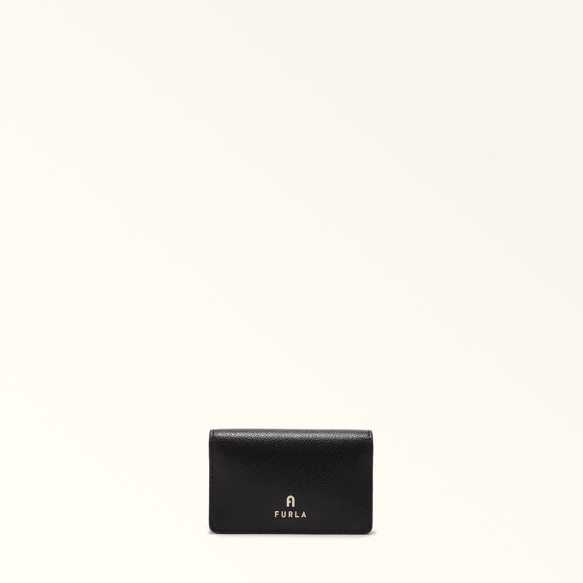 Furla Camelia Black Business Card Case