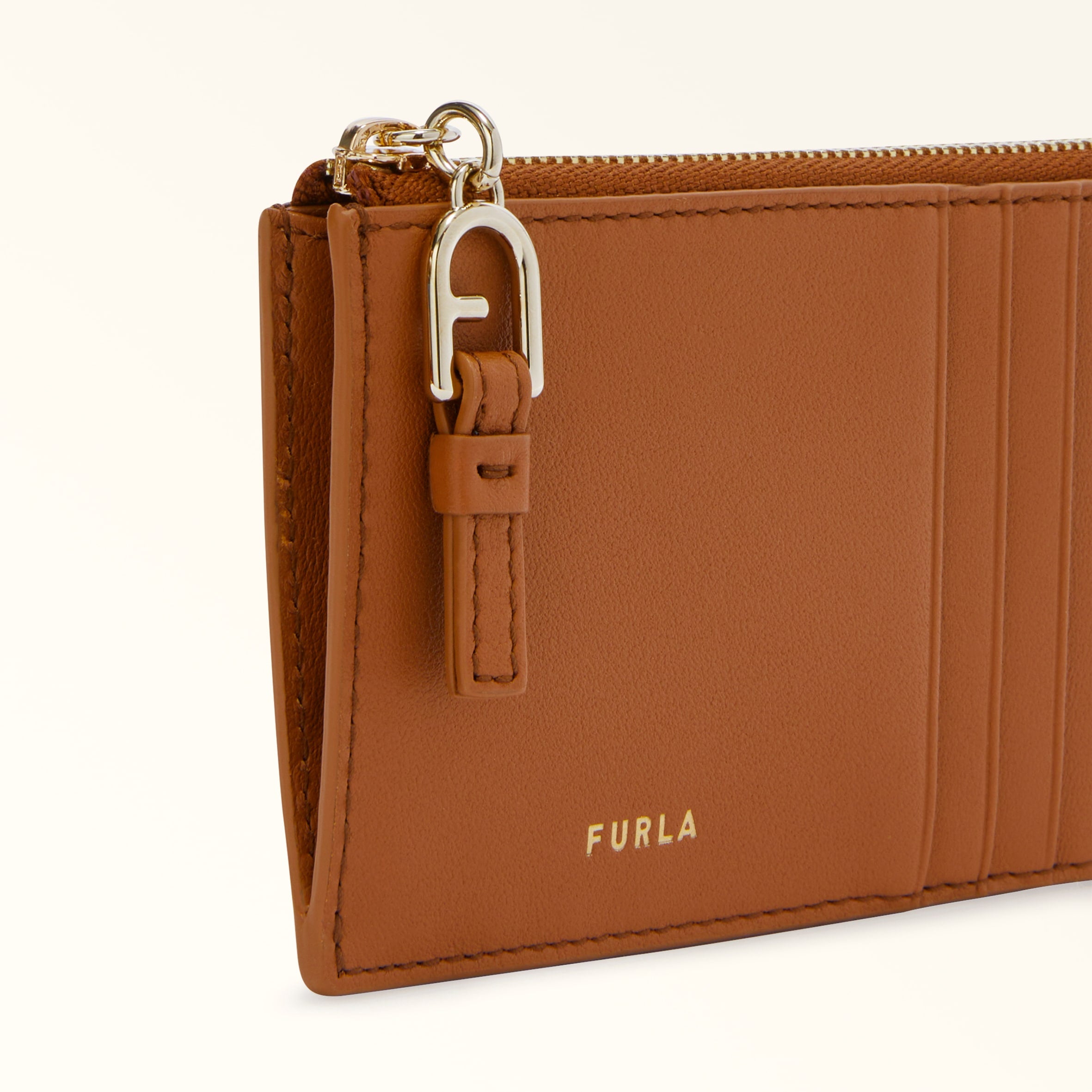 Furla Nuvola Card Case Brandy Medium