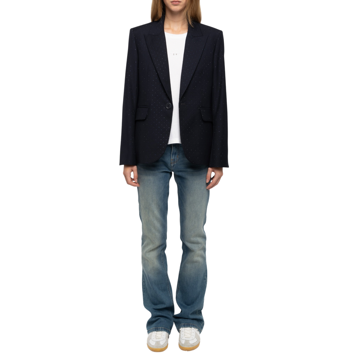 Valse Strass Tailored Blazer - Encre Blue