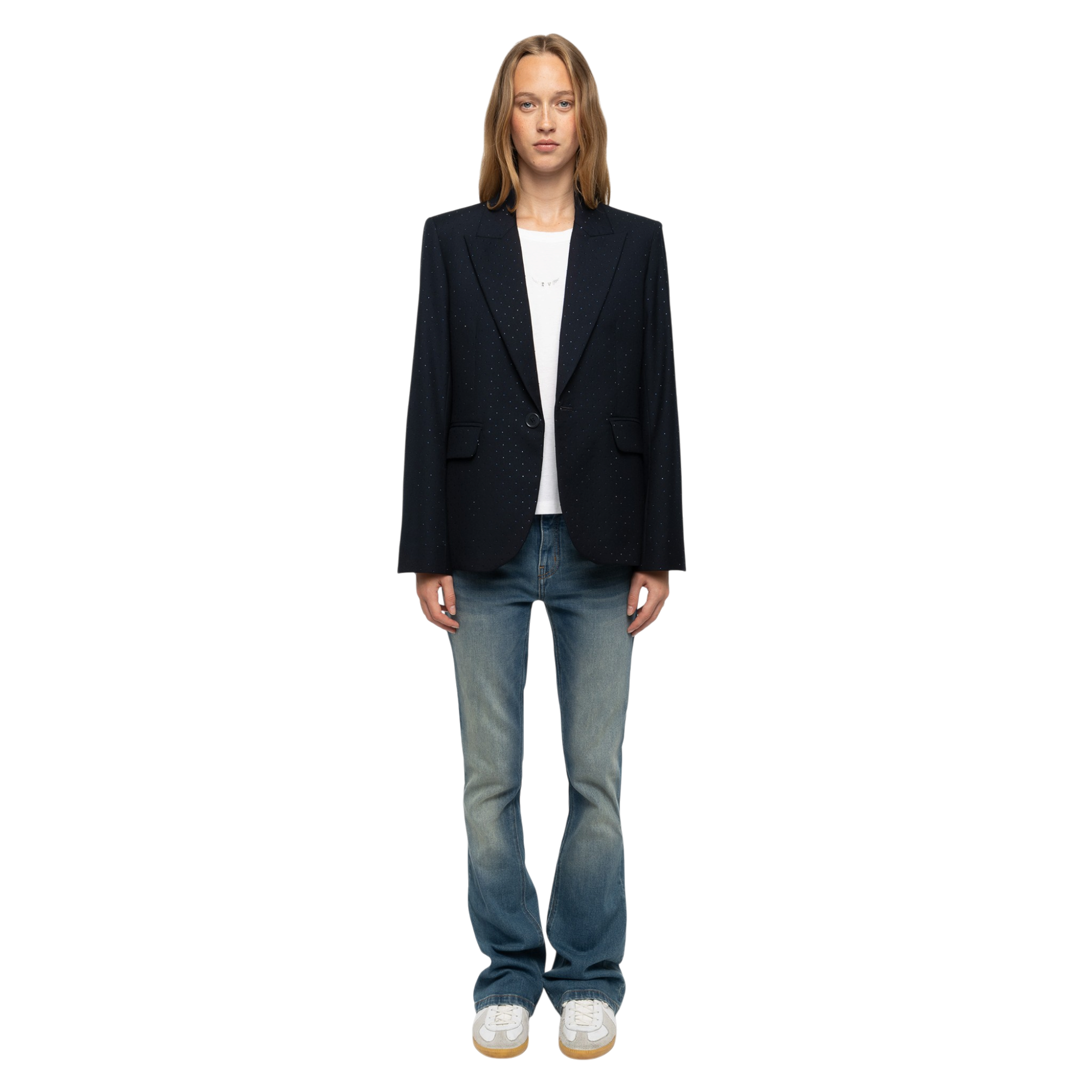 Valse Strass Tailored Blazer - Encre Blue
