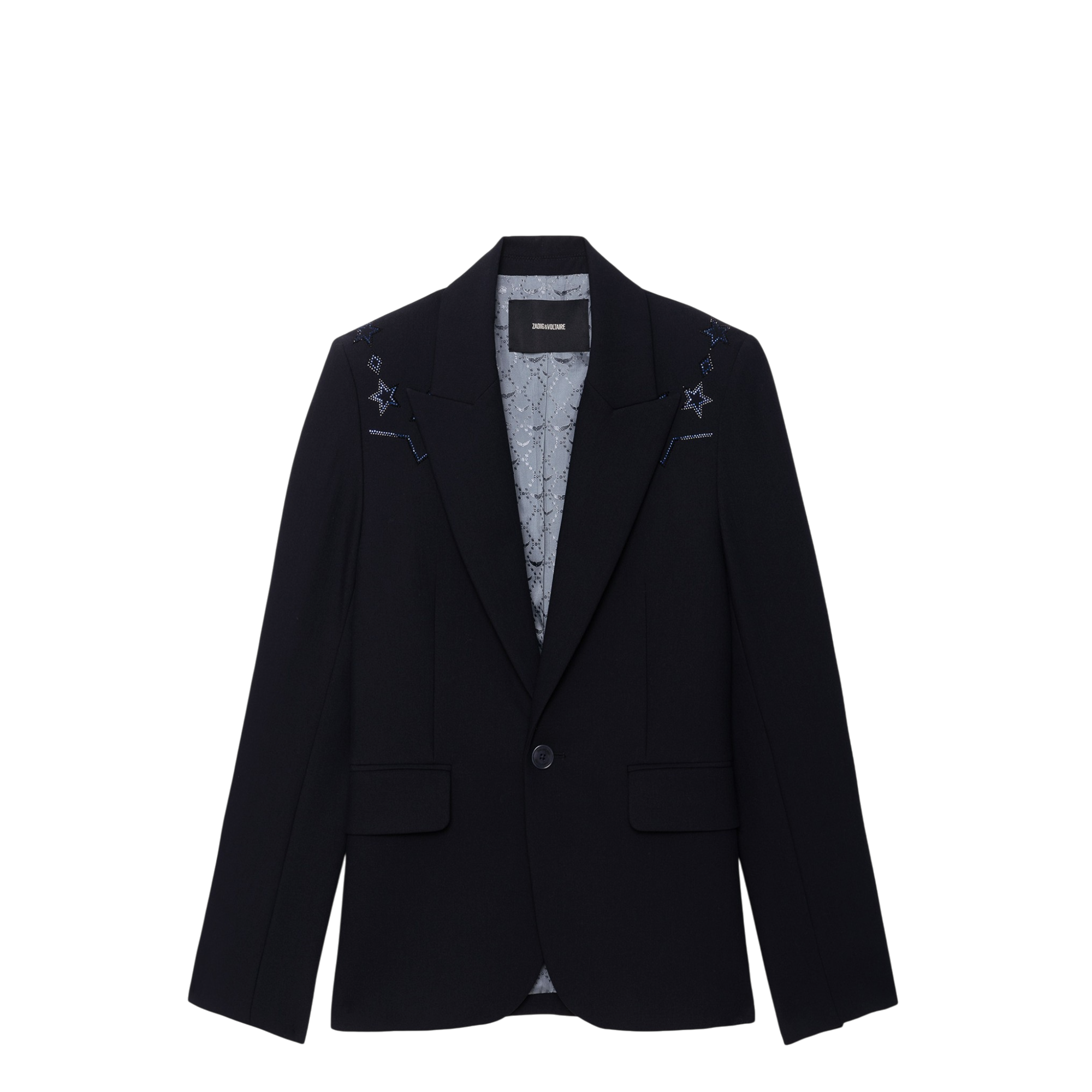 Vavy Strass Tailored Blazer - Encre Blue