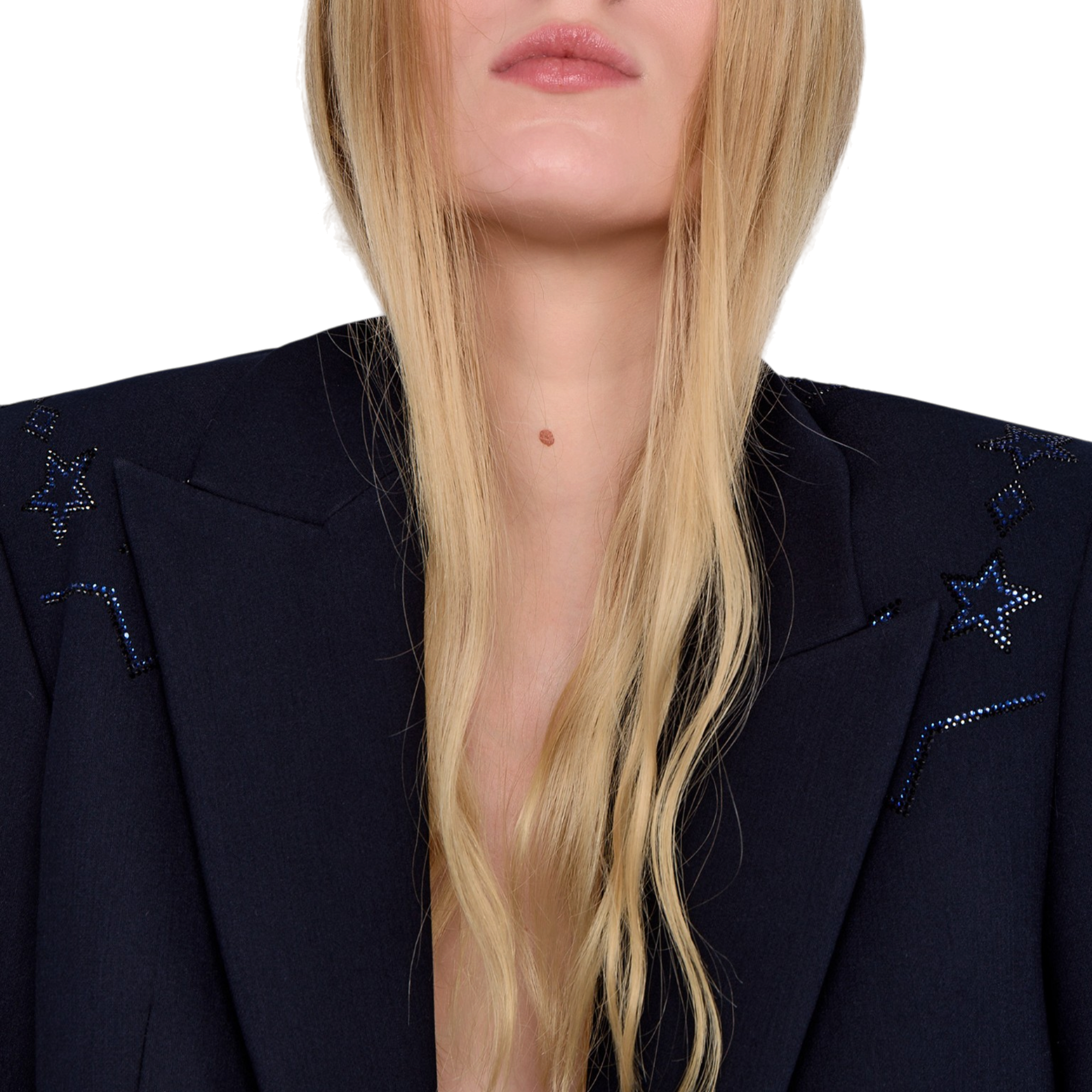 Vavy Strass Tailored Blazer - Encre Blue
