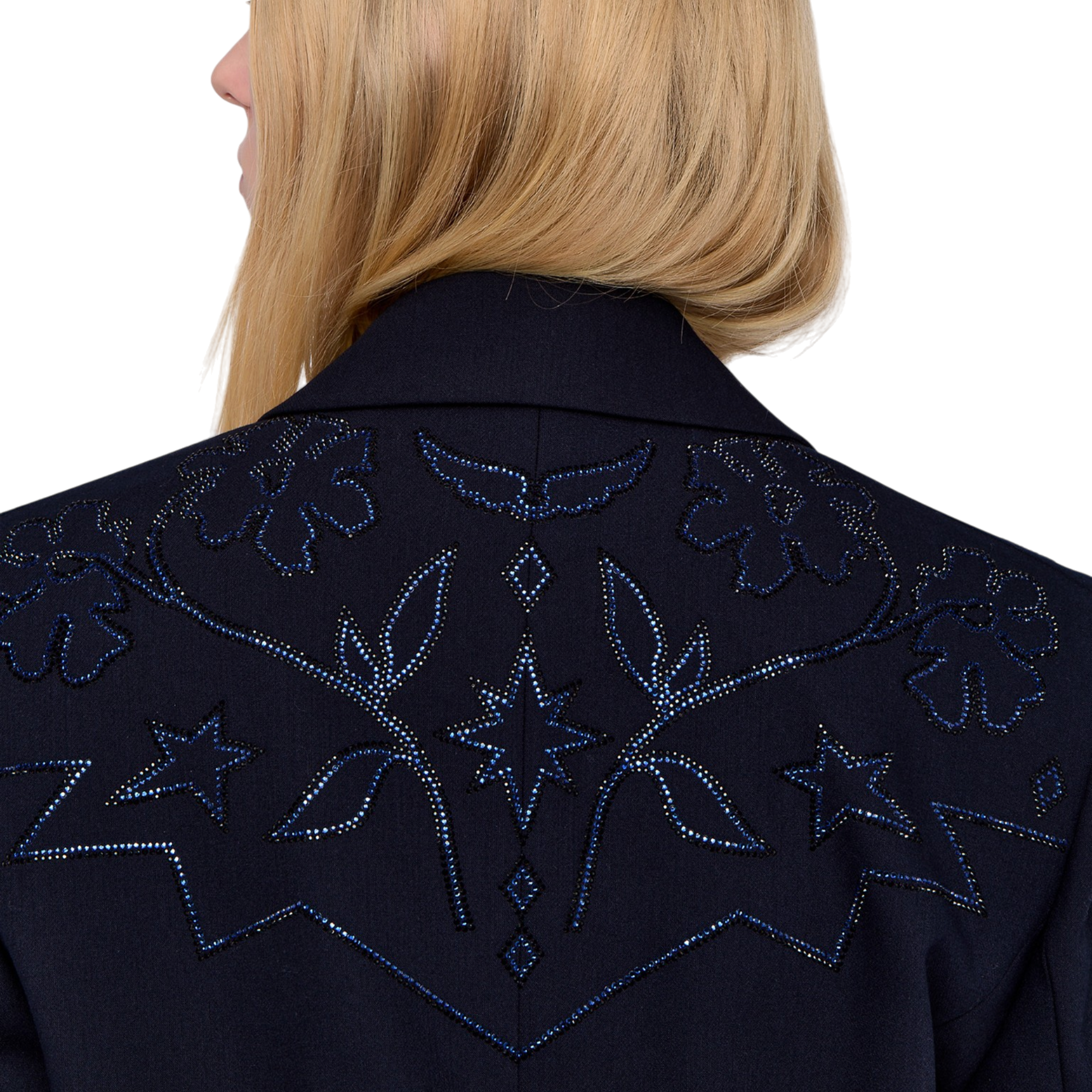 Vavy Strass Tailored Blazer - Encre Blue