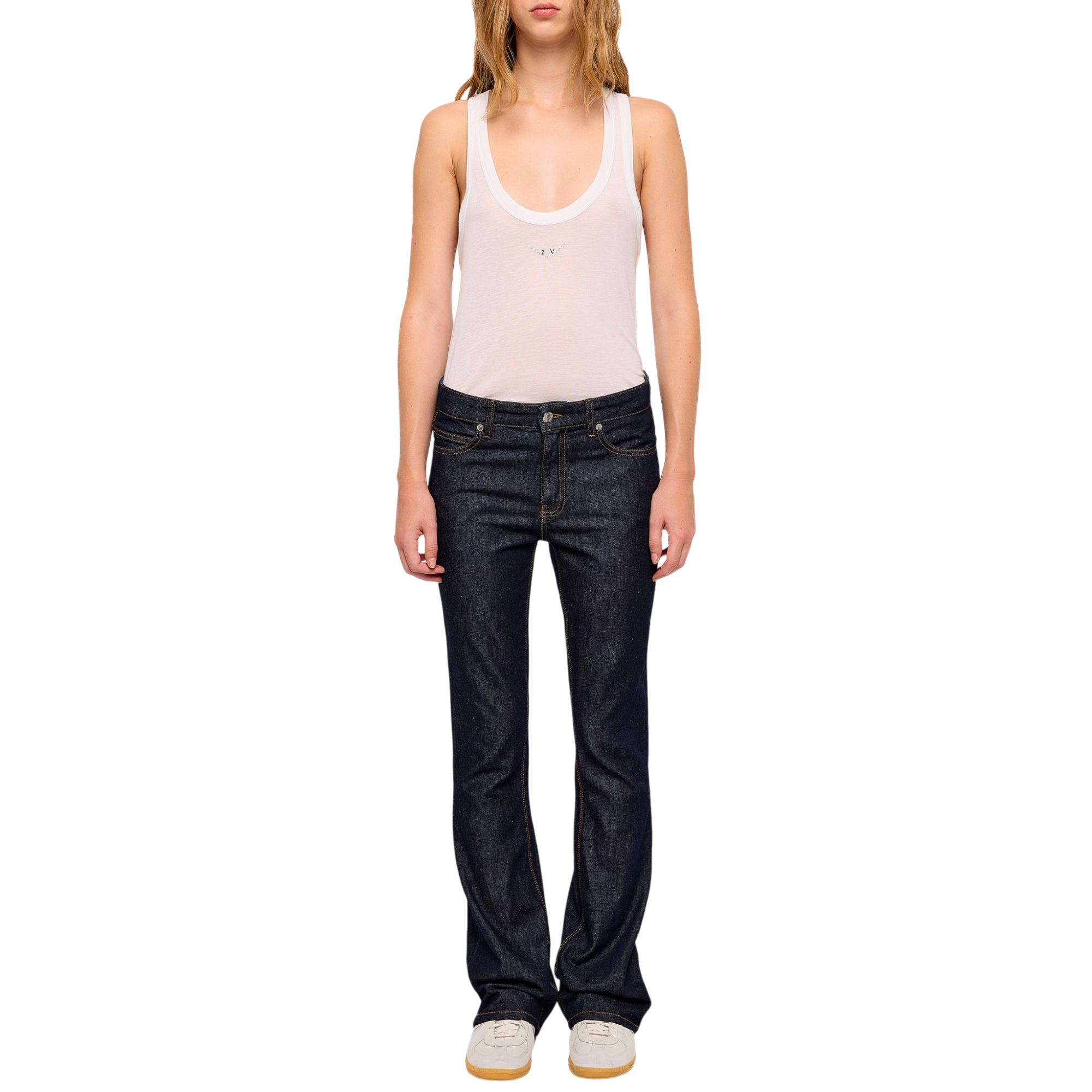 Eclipse Flared Cotton Jeans - Brut Navy