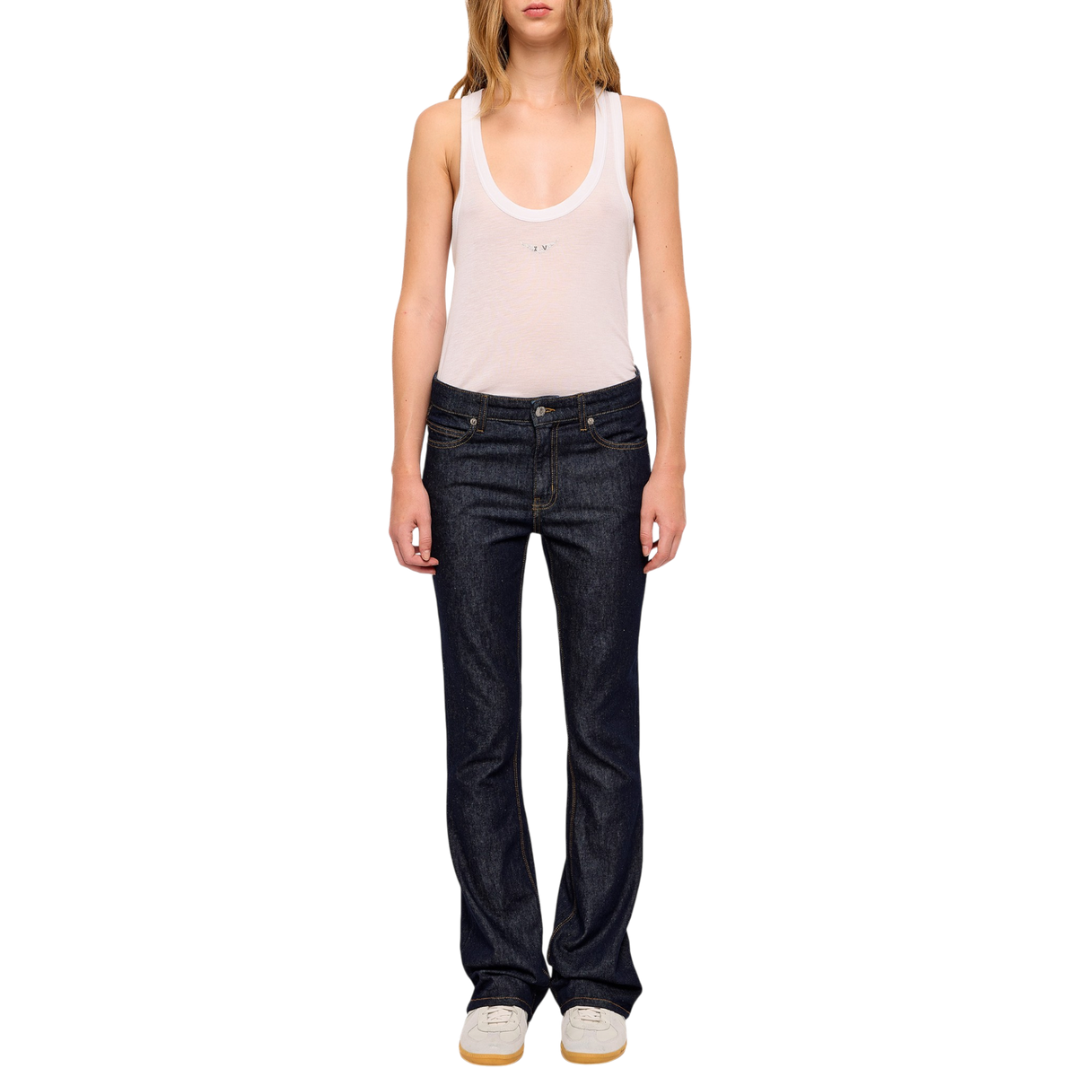 Eclipse Flared Cotton Jeans - Brut Navy