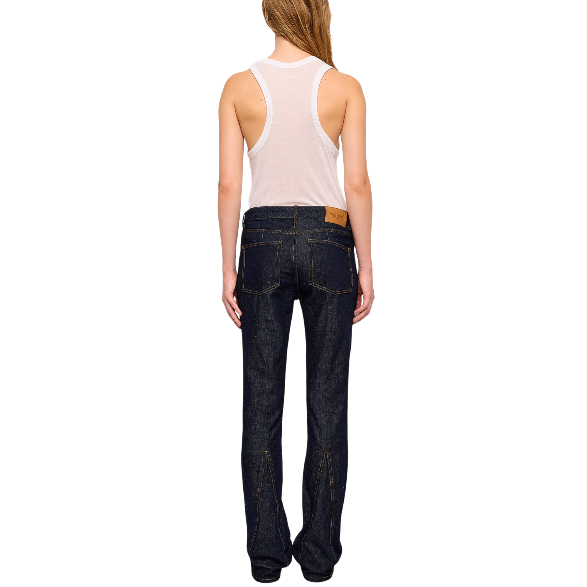 Eclipse Flared Cotton Jeans - Brut Navy