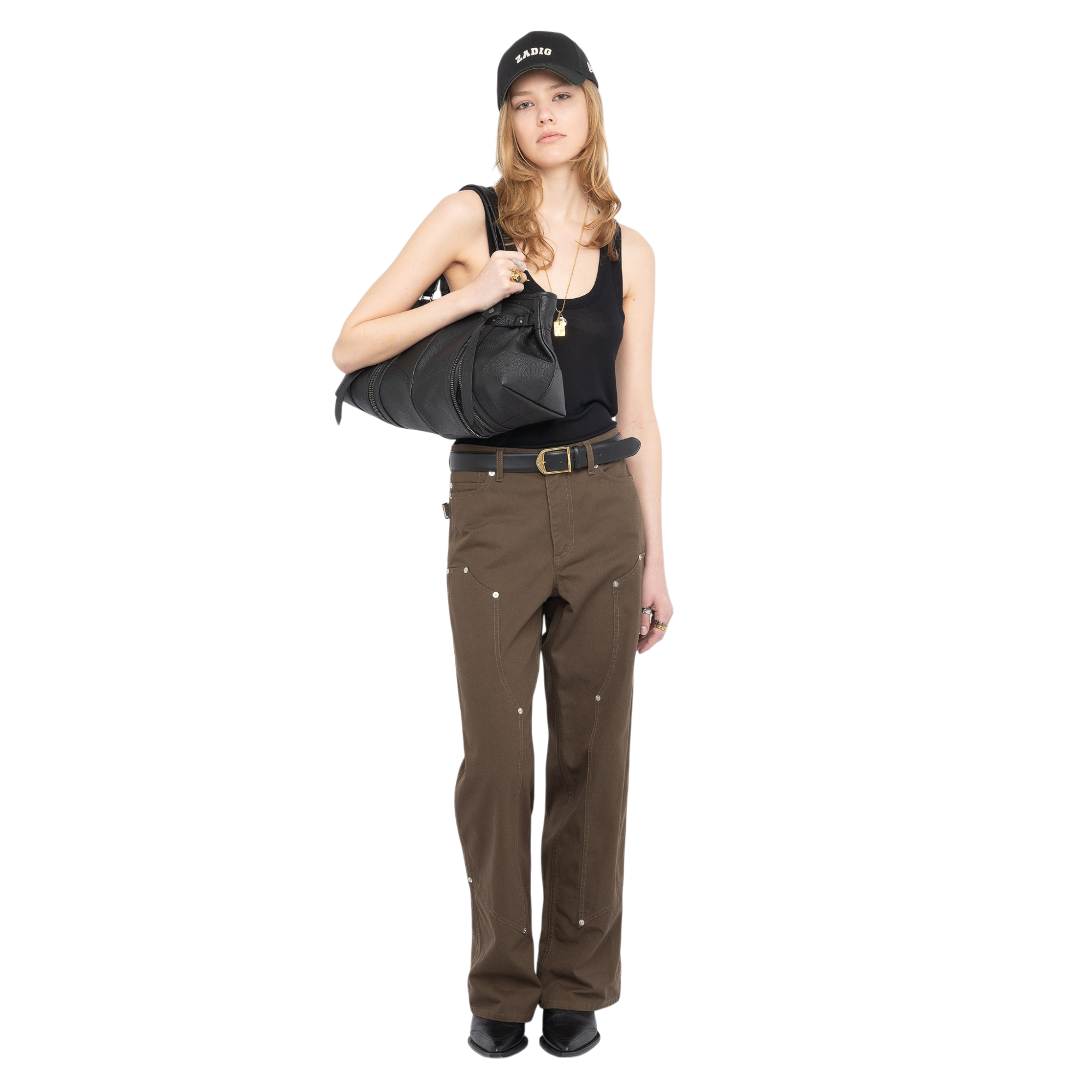 Perya Cotton Cargo Trousers - Moss Green