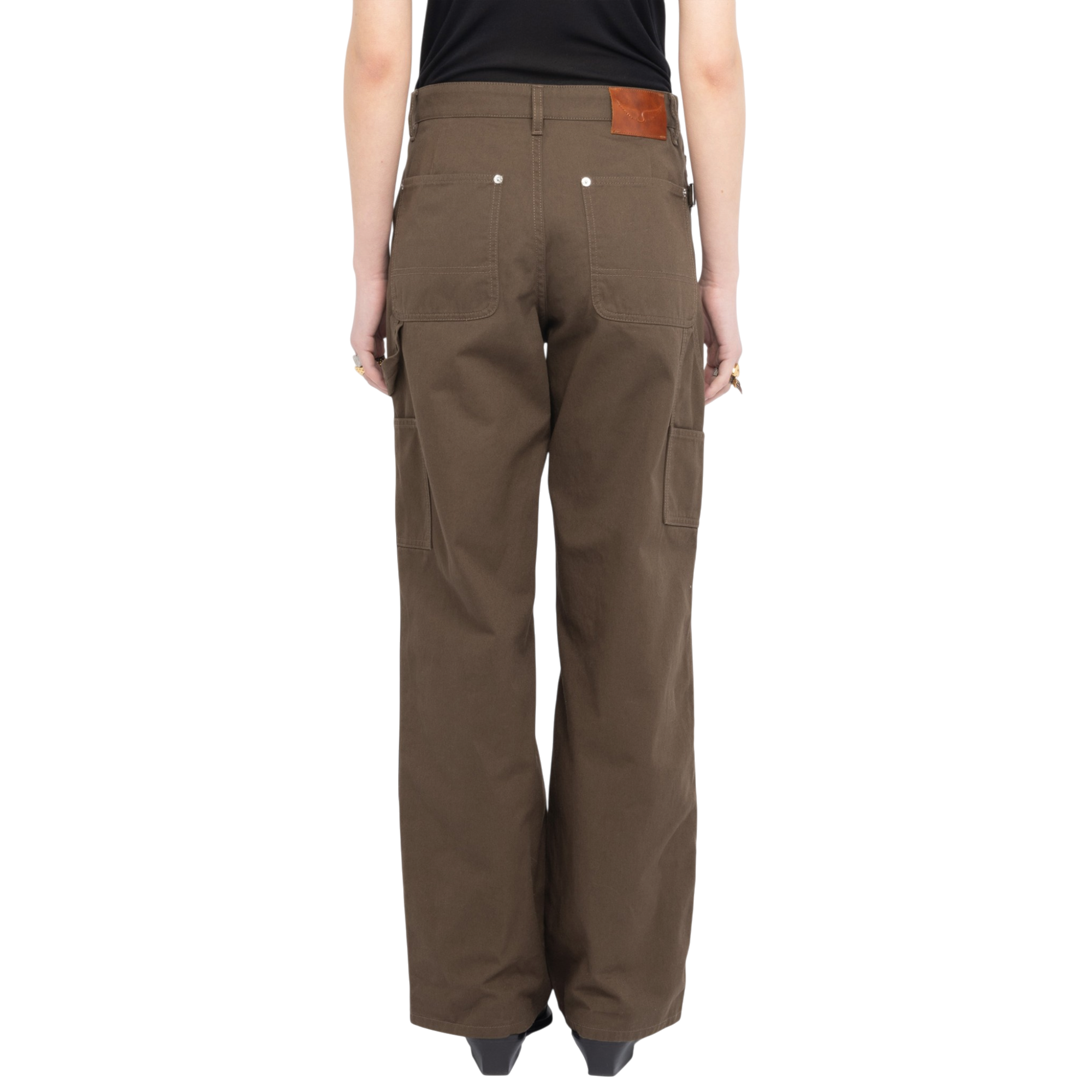 Perya Cotton Cargo Trousers - Moss Green
