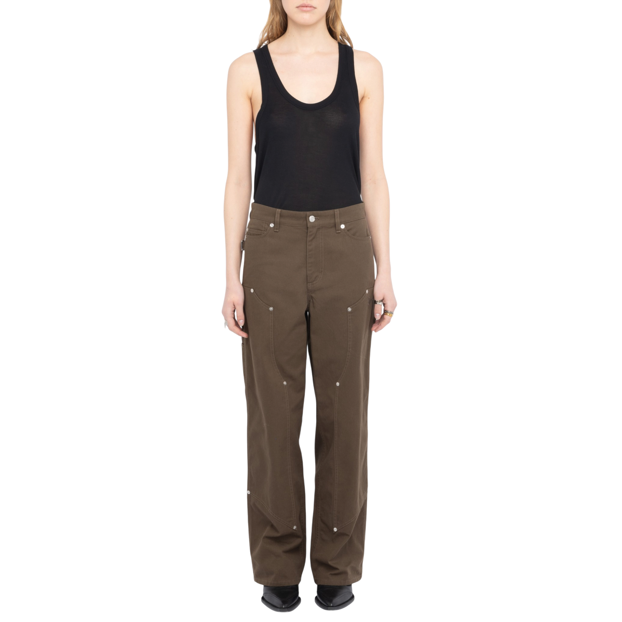 Perya Cotton Cargo Trousers - Moss Green