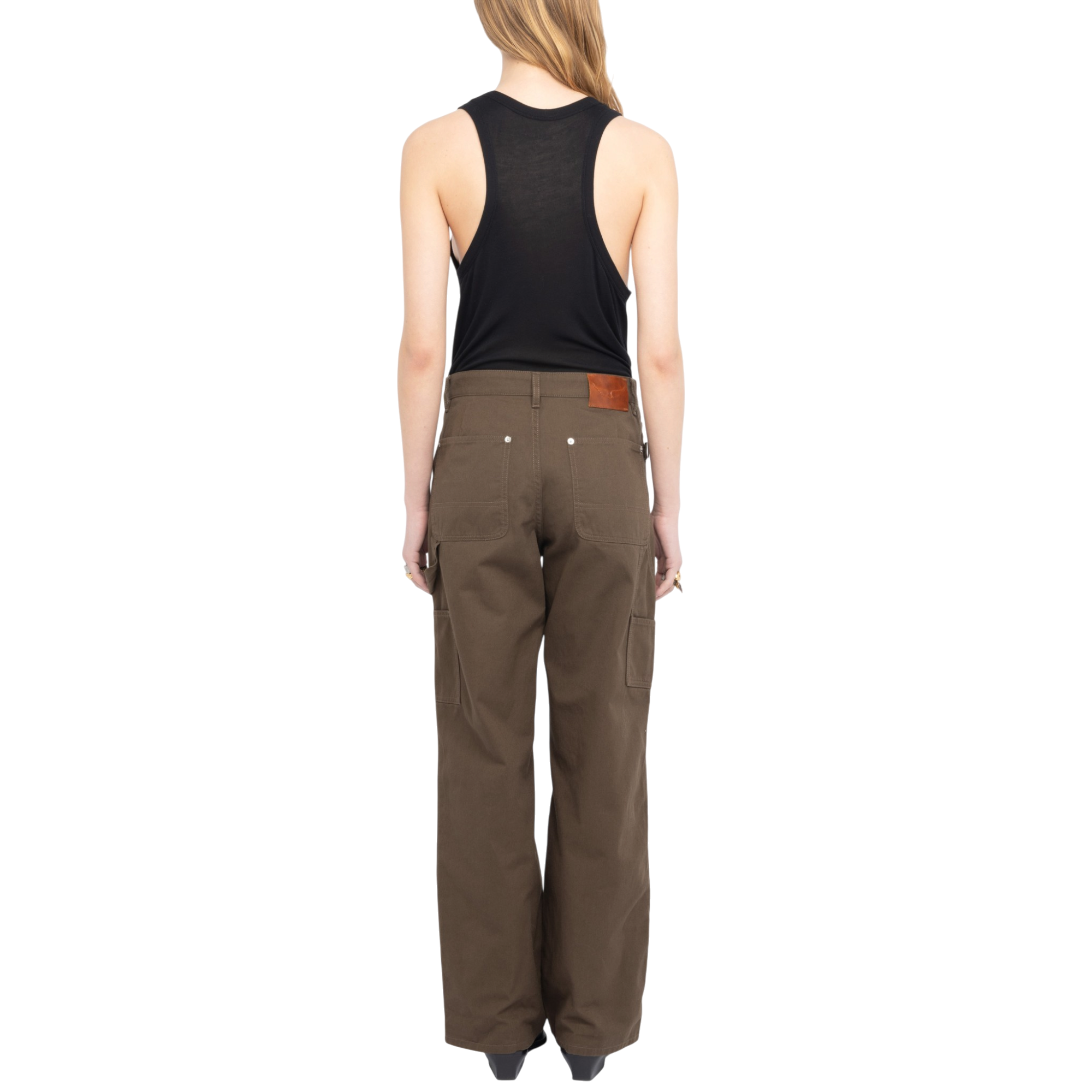 Perya Cotton Cargo Trousers - Moss Green