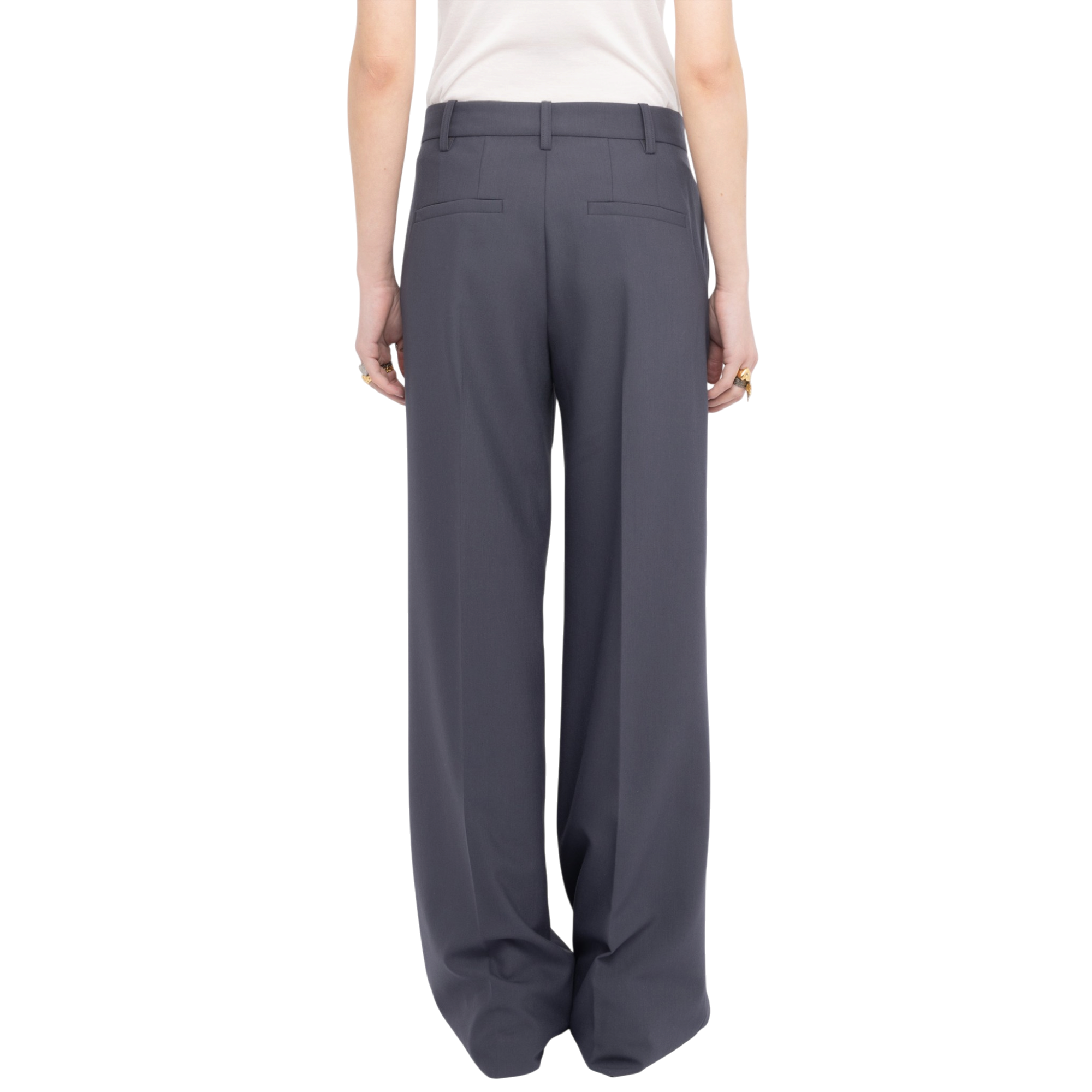 Panol Wide-Leg Tailored Trousers - Anthracite Grey