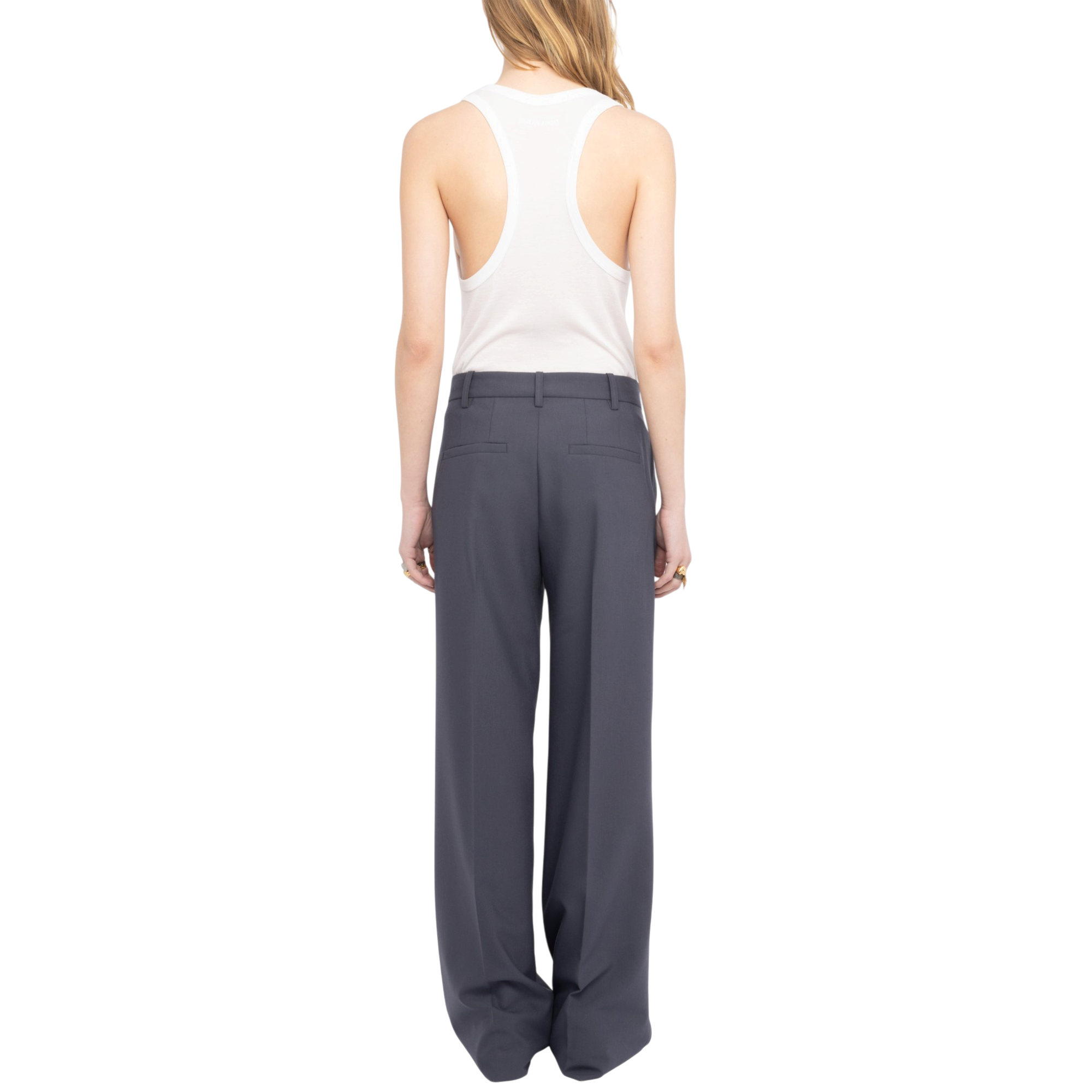 Panol Wide-Leg Tailored Trousers - Anthracite Grey
