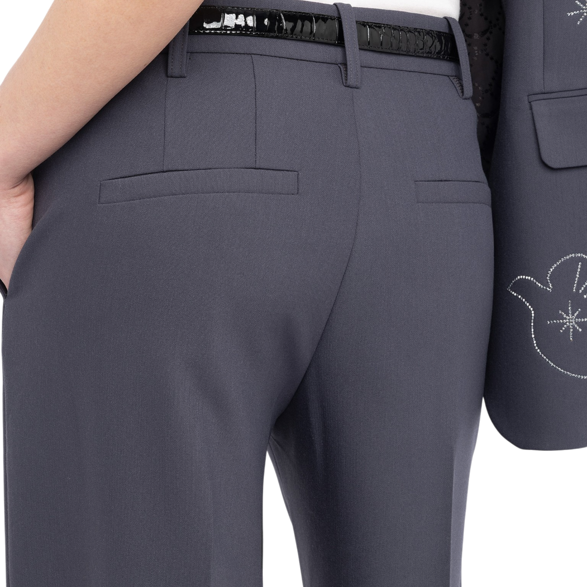 Panol Wide-Leg Tailored Trousers - Anthracite Grey