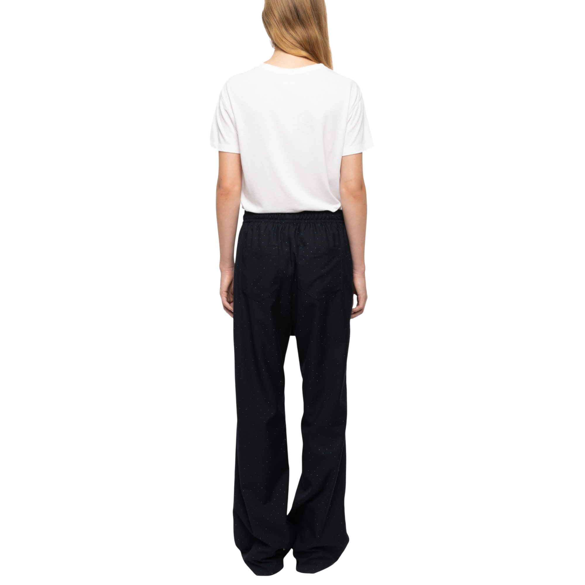 Poma Tailleur Strass Straight Tailored Trousers - Encre Blue