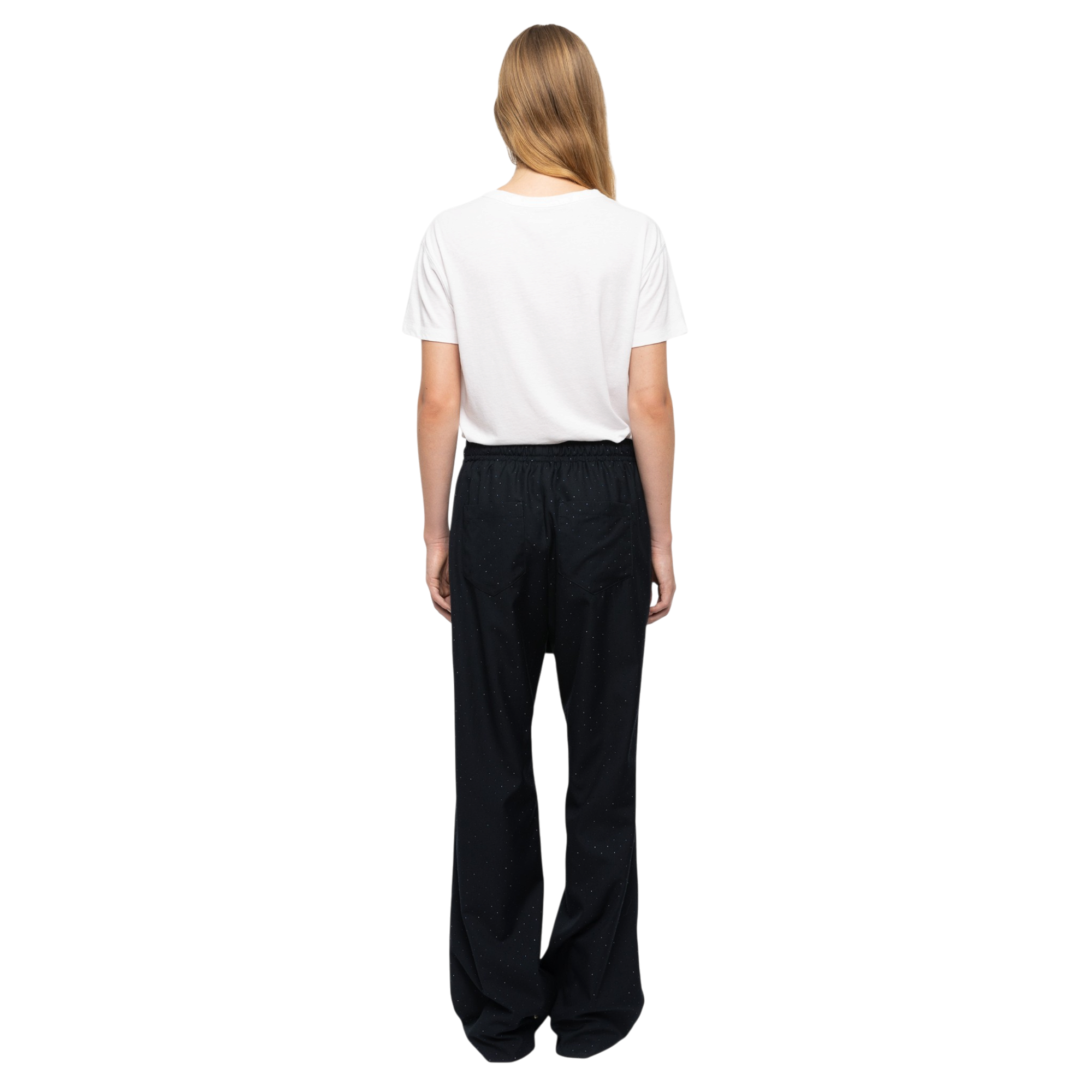 Poma Tailleur Strass Straight Tailored Trousers - Encre Blue