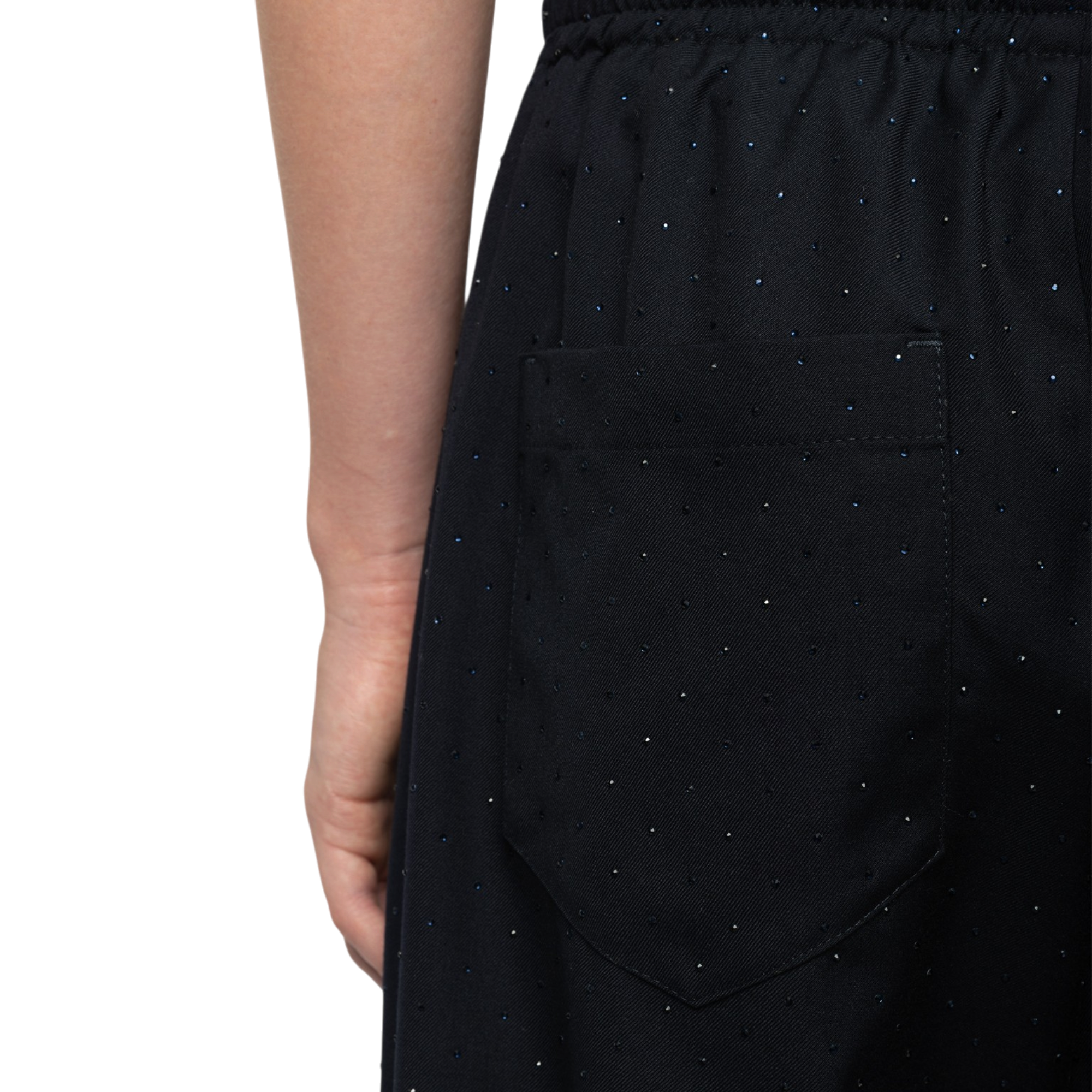 Poma Tailleur Strass Straight Tailored Trousers - Encre Blue