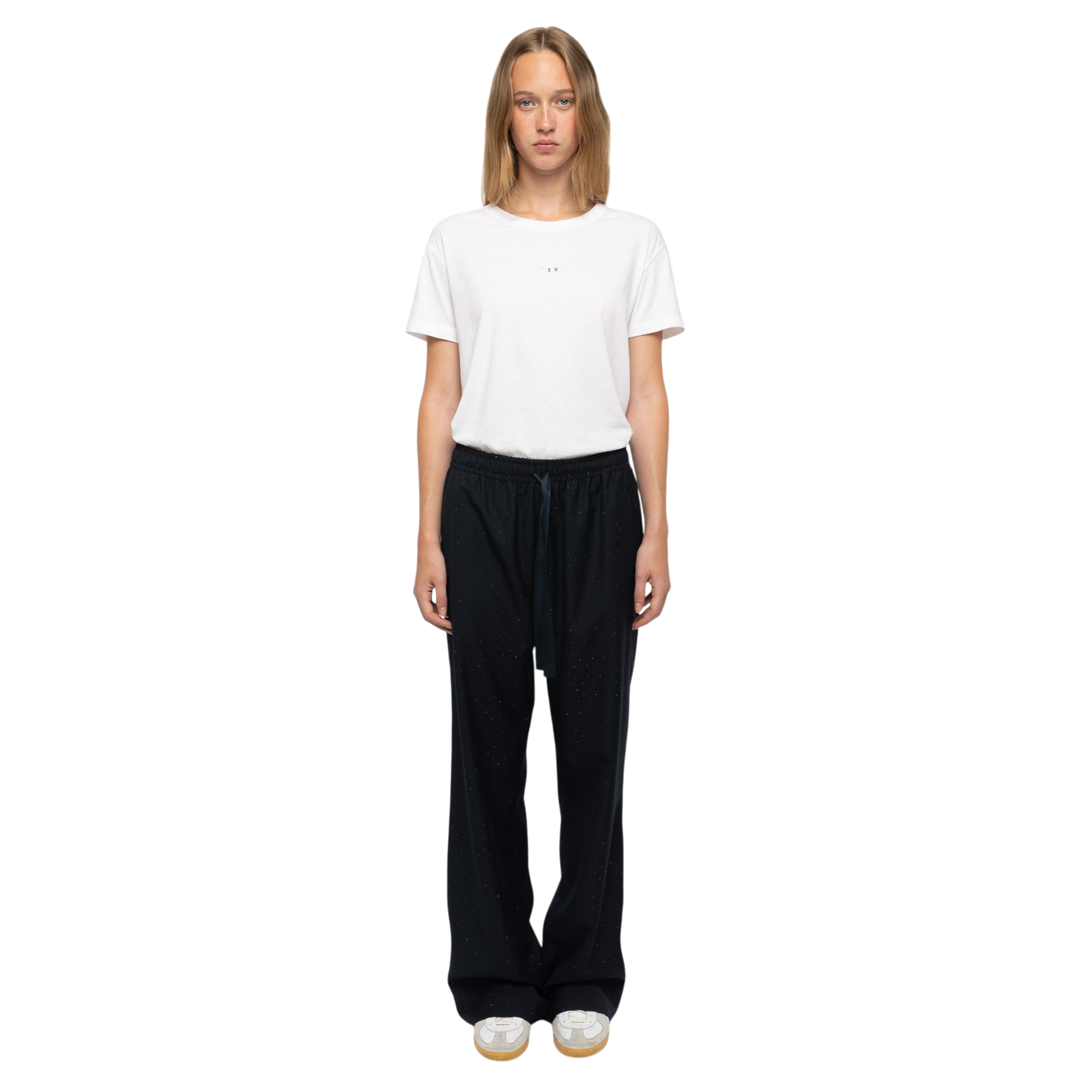 Poma Tailleur Strass Straight Tailored Trousers - Encre Blue