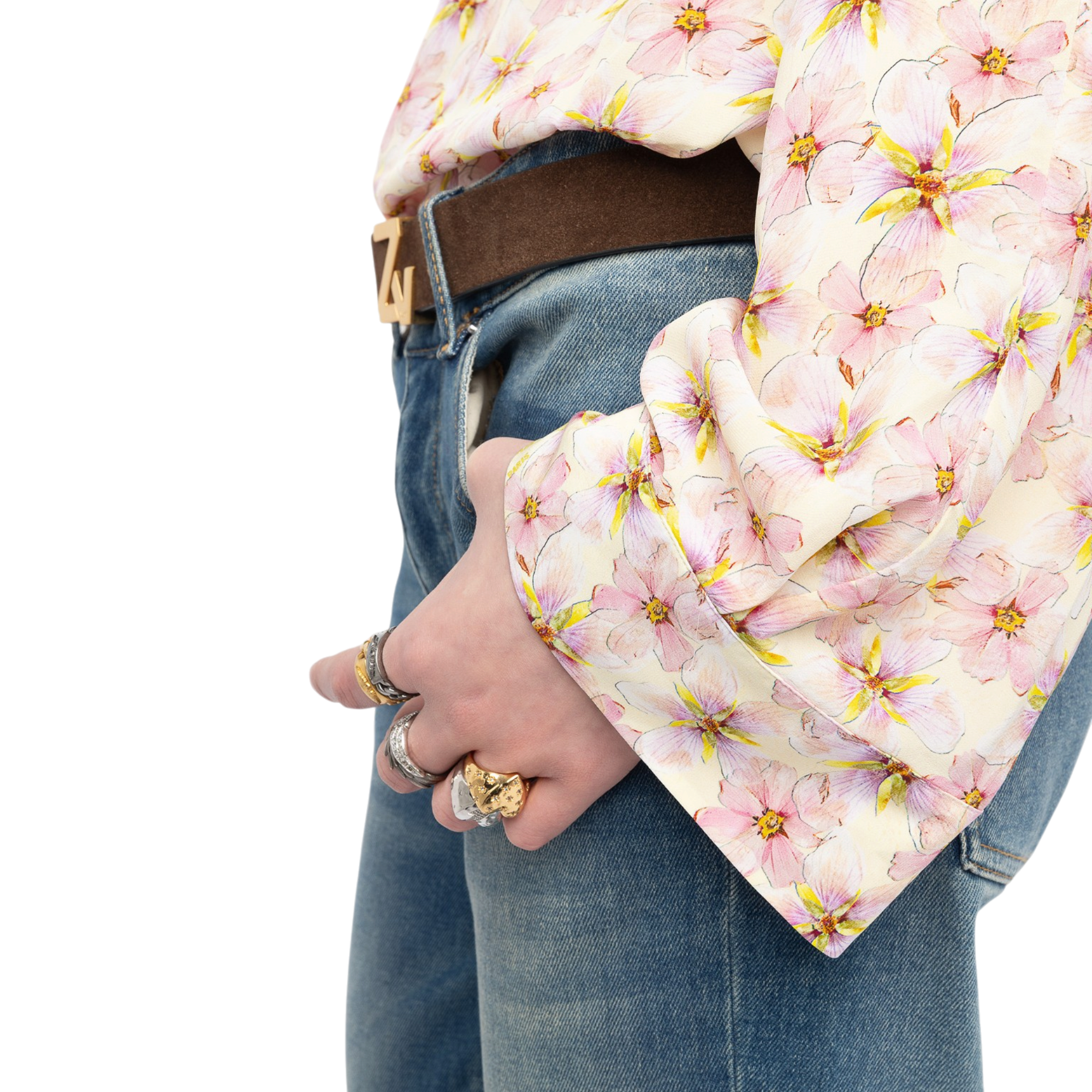 Torny Mirror Flowers Viscose Tunic - Pear Yellow