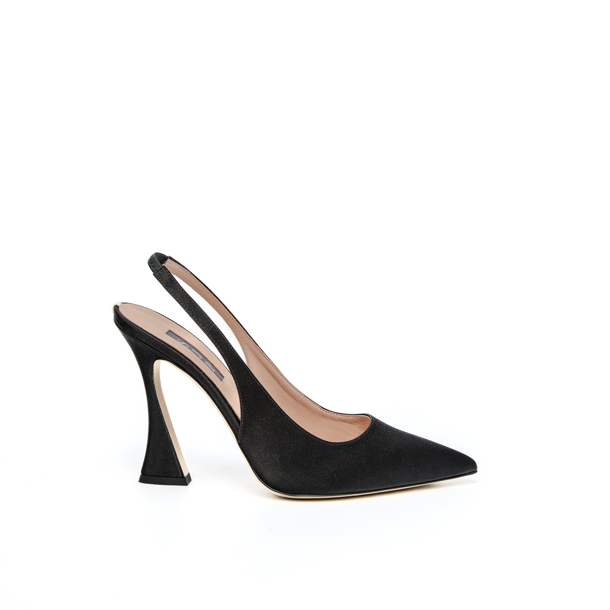 SJP By Sarah Jessica Parker Wonderland Ebony Satin 110mm Slingback