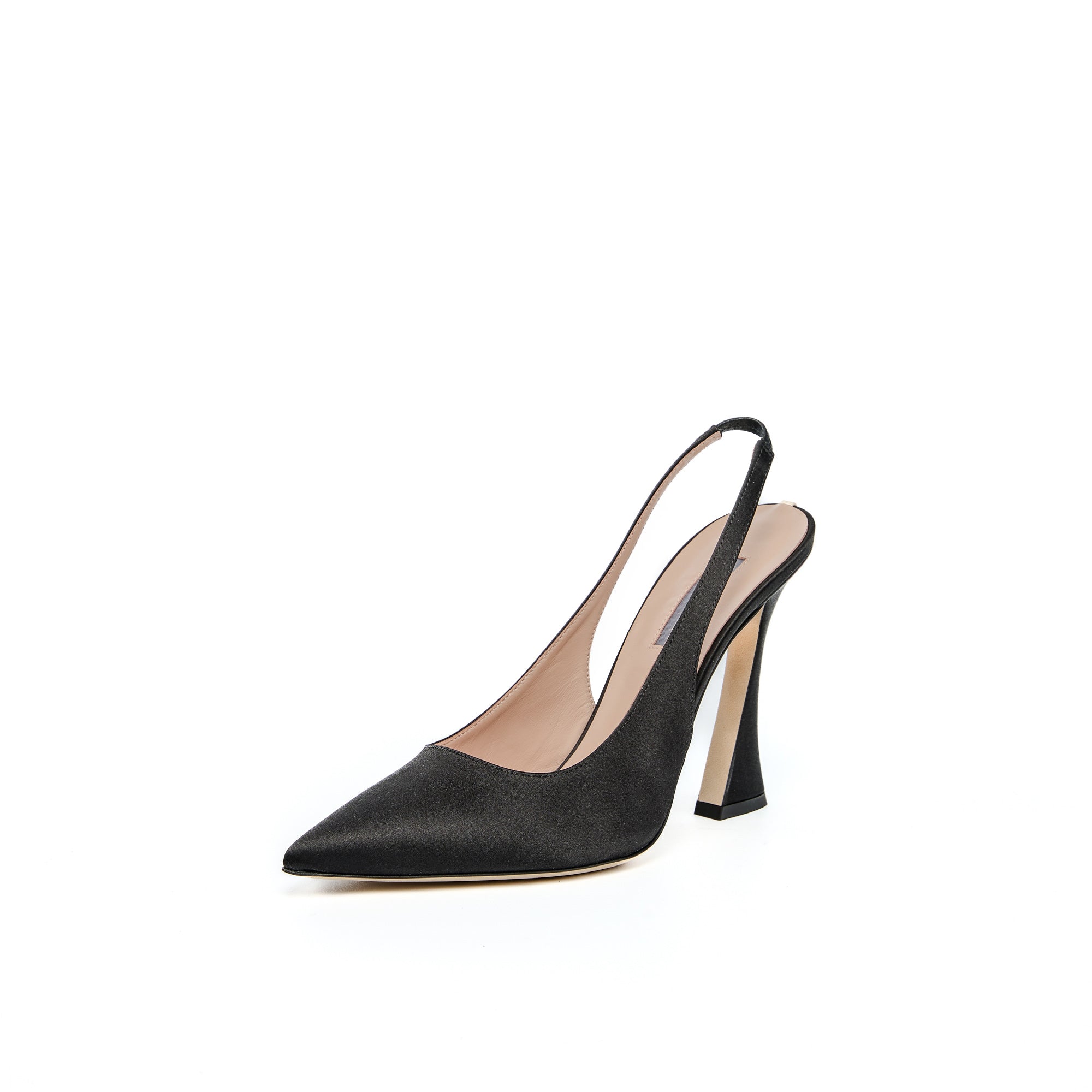 SJP By Sarah Jessica Parker Wonderland Ebony Satin 110mm Slingback