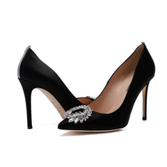 SJP by Sarah Jessica Parker Zaina 100mm Black Satin Pumps