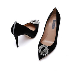 SJP by Sarah Jessica Parker Zaina 100mm Black Satin Pumps