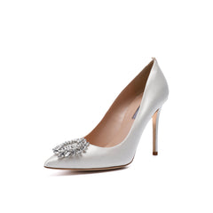 SJP by Sarah Jessica Parker Zaina 100mm Ivory Satin Pumps