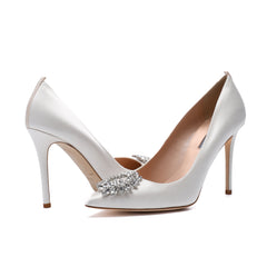 SJP by Sarah Jessica Parker Zaina 100mm Ivory Satin Pumps