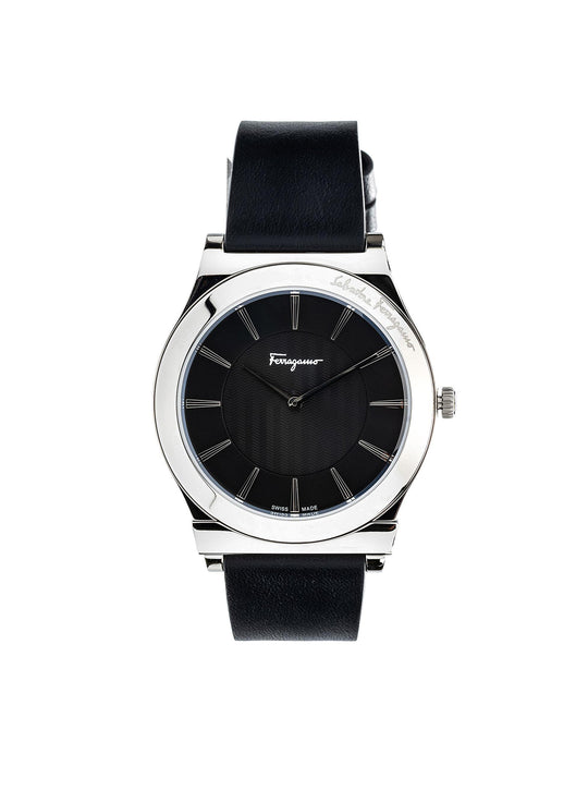 1898 Slim Quartz Black Dial Watch