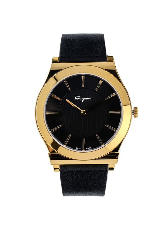 1898 Slim Quartz Black Dial Watch