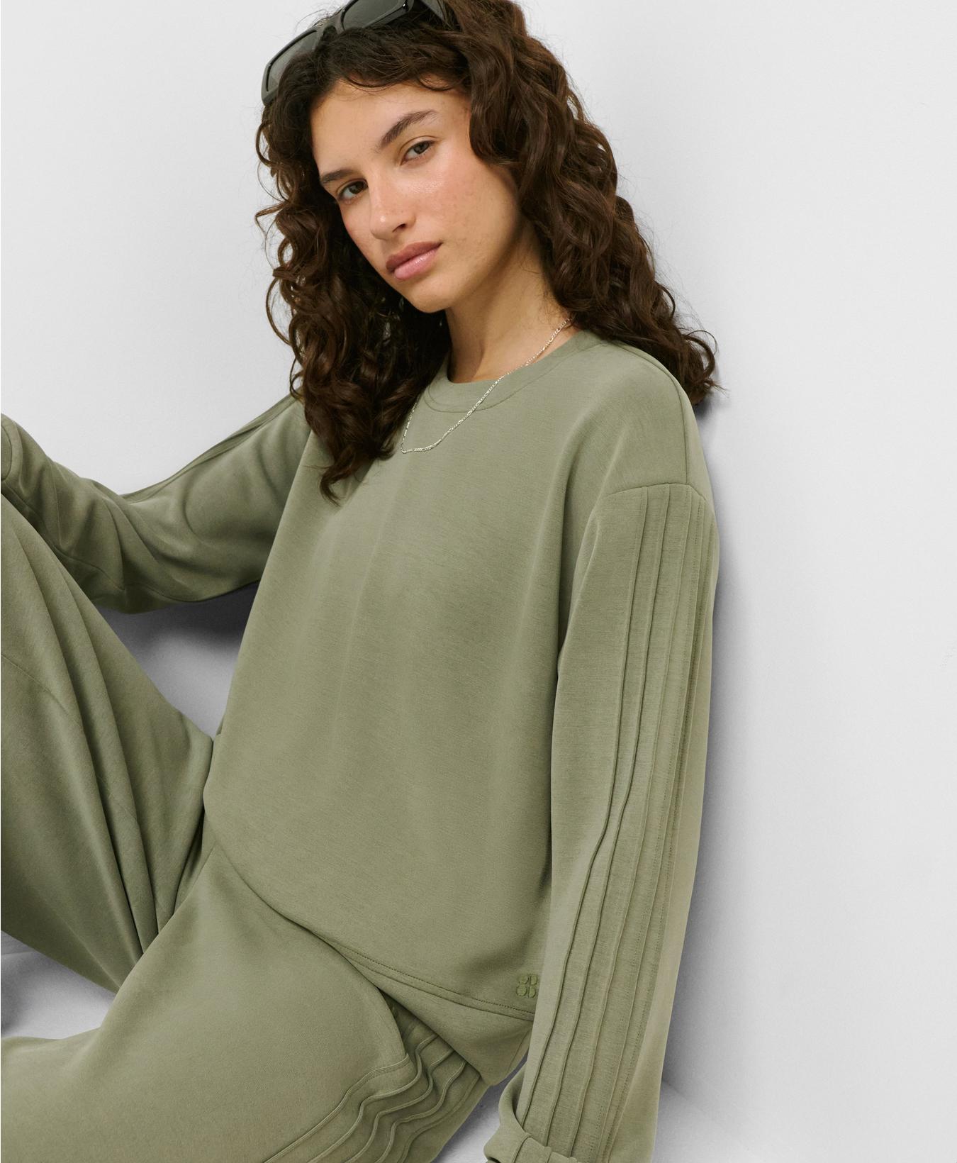 Sand Wash Pintuck Sweatshirt