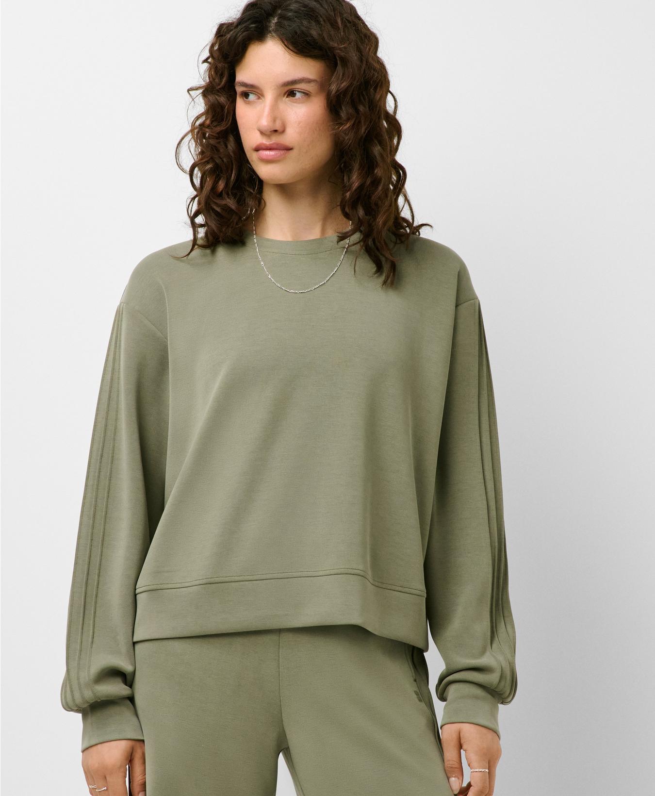 Sand Wash Pintuck Sweatshirt