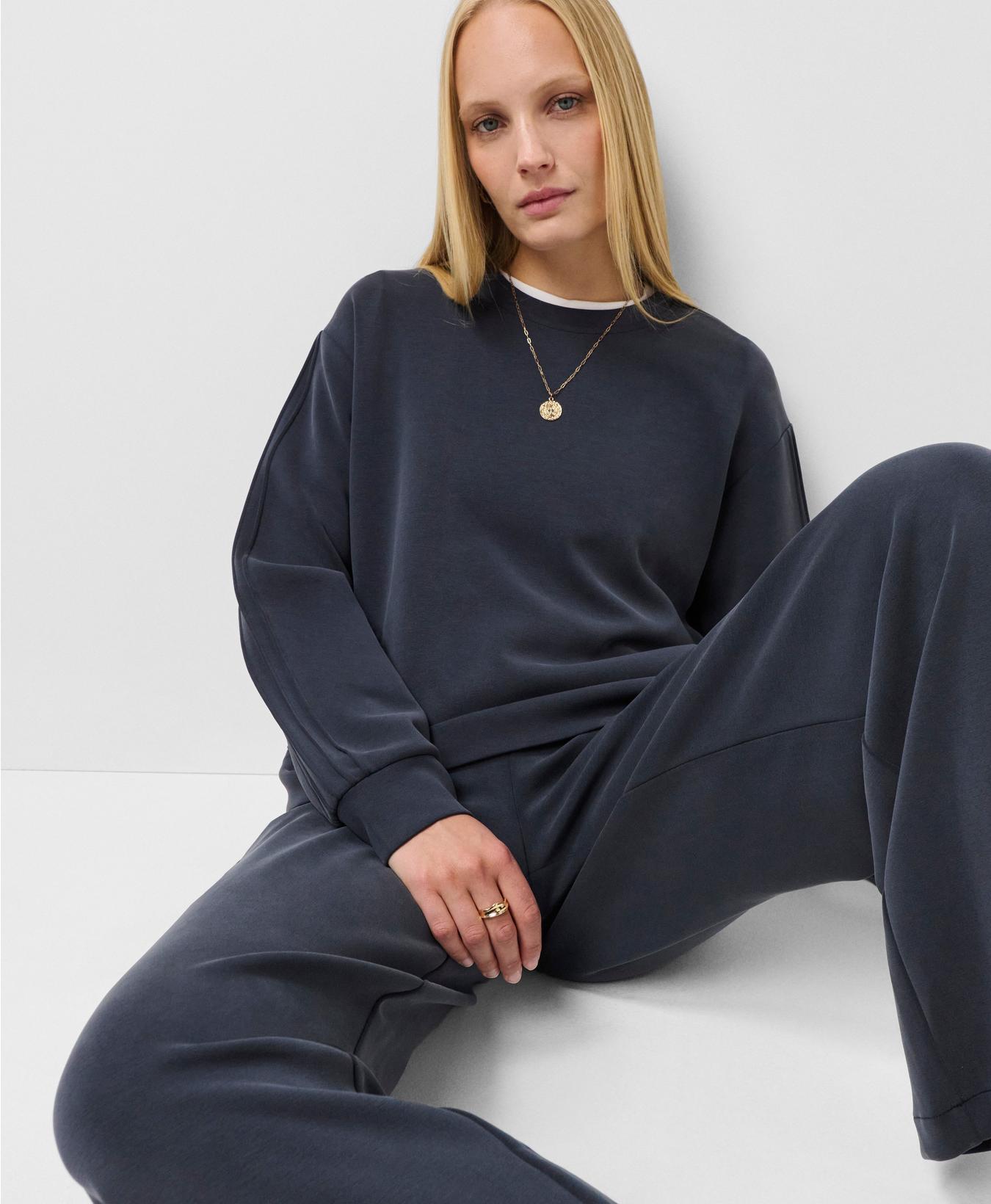 Sand Wash Pintuck Sweatshirt