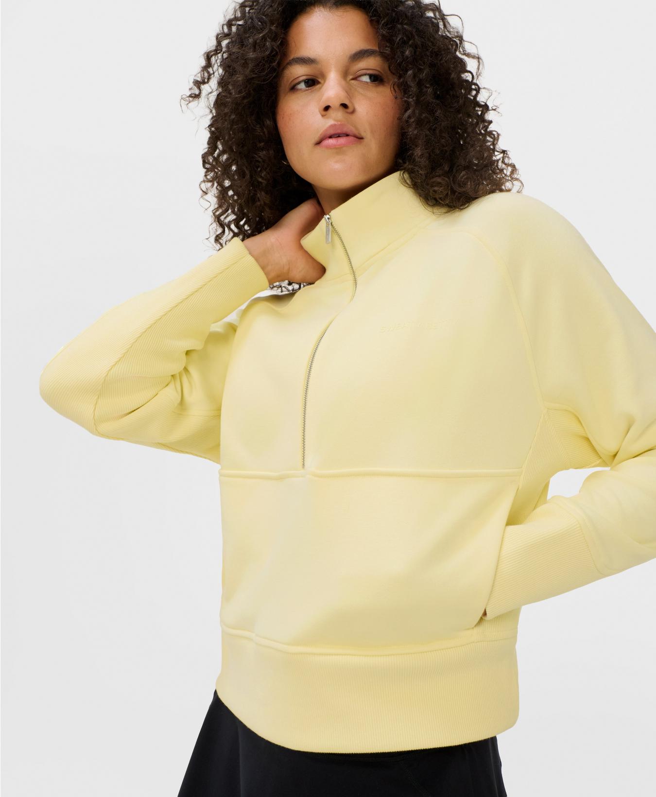 Revive Rib Mix Half Zip Sweatshirt