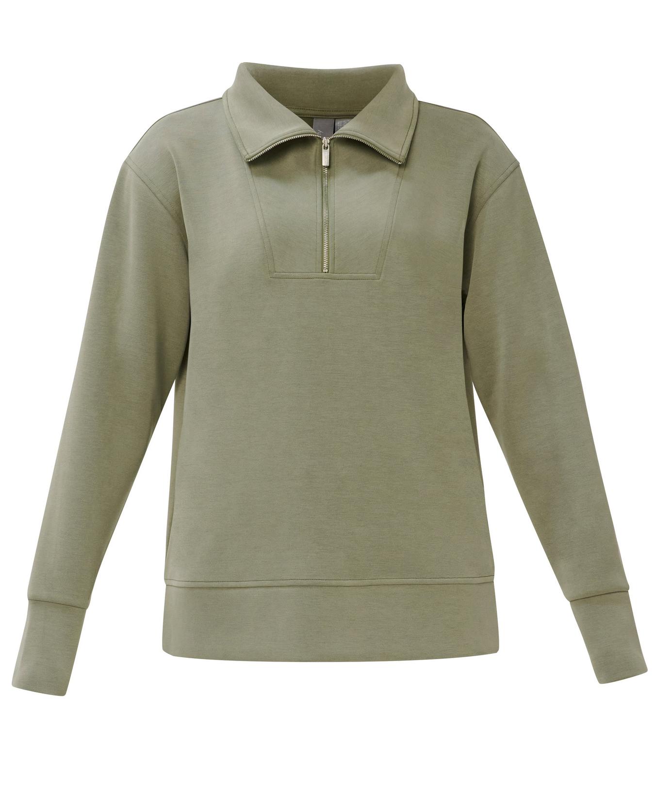 Sand Wash Half Zip Longline Sweatshirt