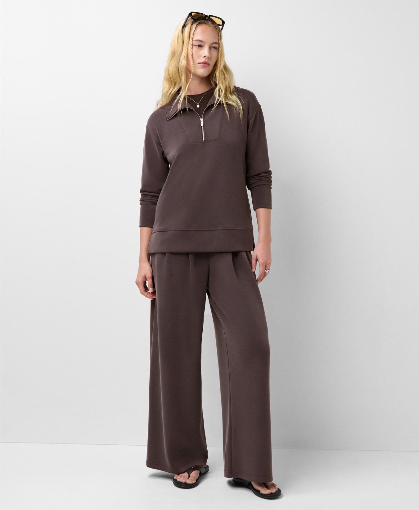 Sand Wash Half Zip Longline Sweatshirt