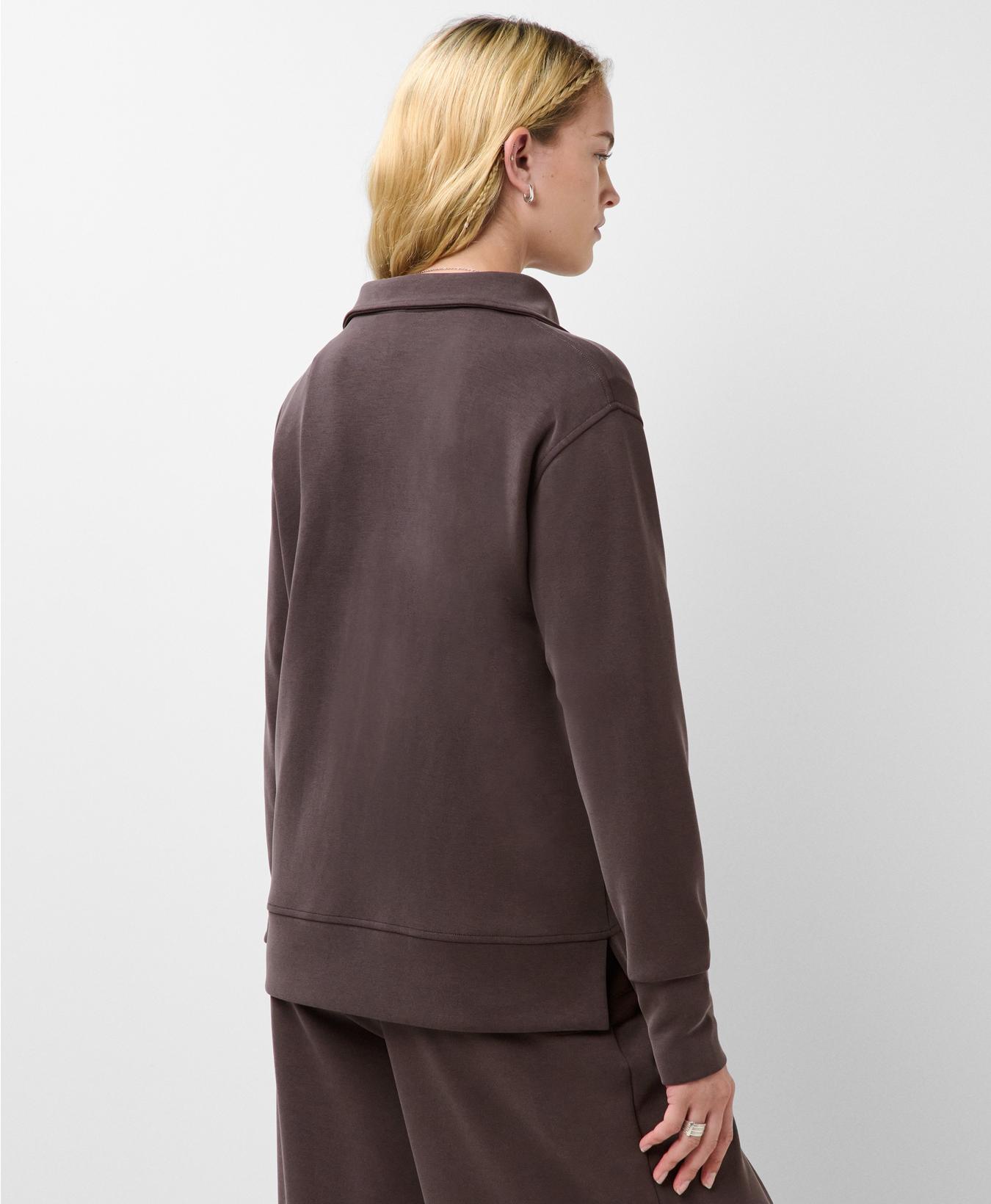 Sand Wash Half Zip Longline Sweatshirt