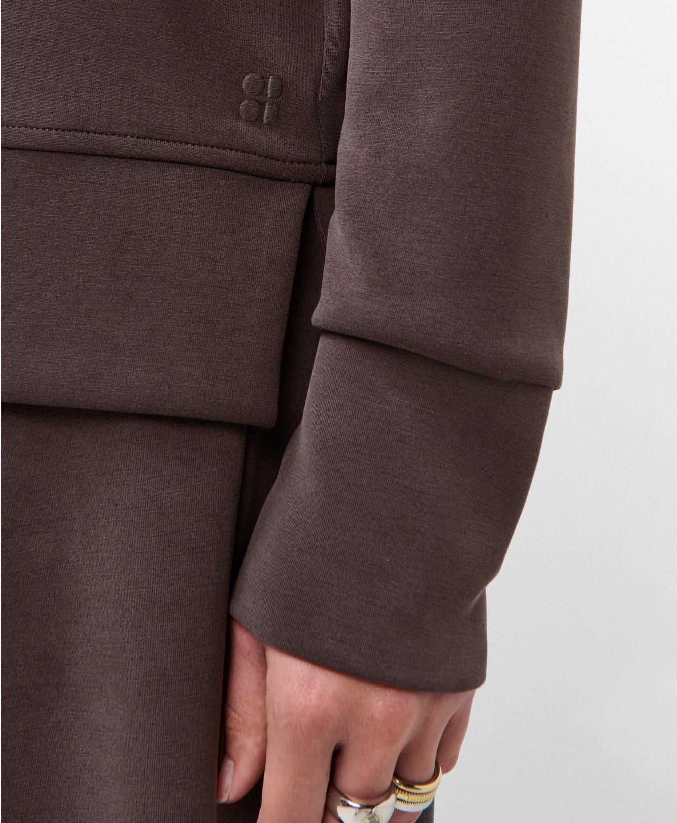 Sand Wash Half Zip Longline Sweatshirt