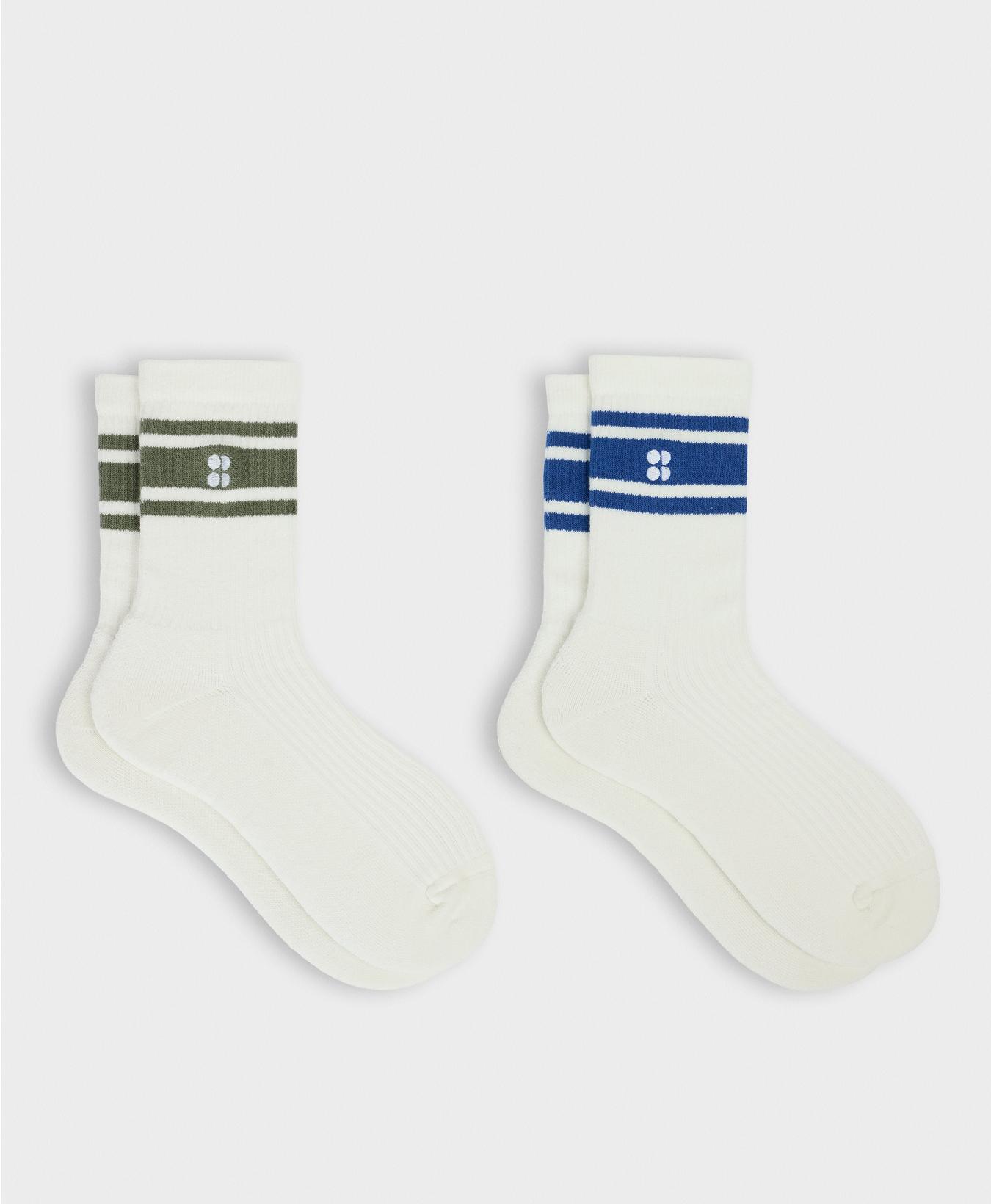 Lifestyle Ribbed Crew Socks 2 Pack