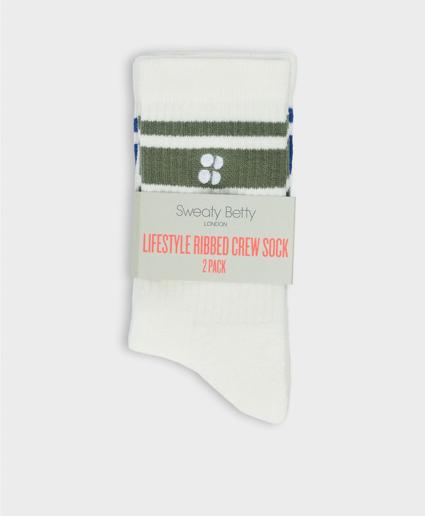 Lifestyle Ribbed Crew Socks 2 Pack