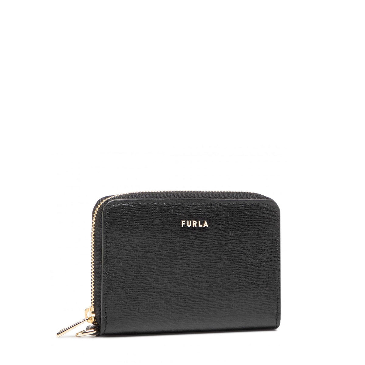 Furla Babylon Zip Around Black Card Case - InstaRunway.com