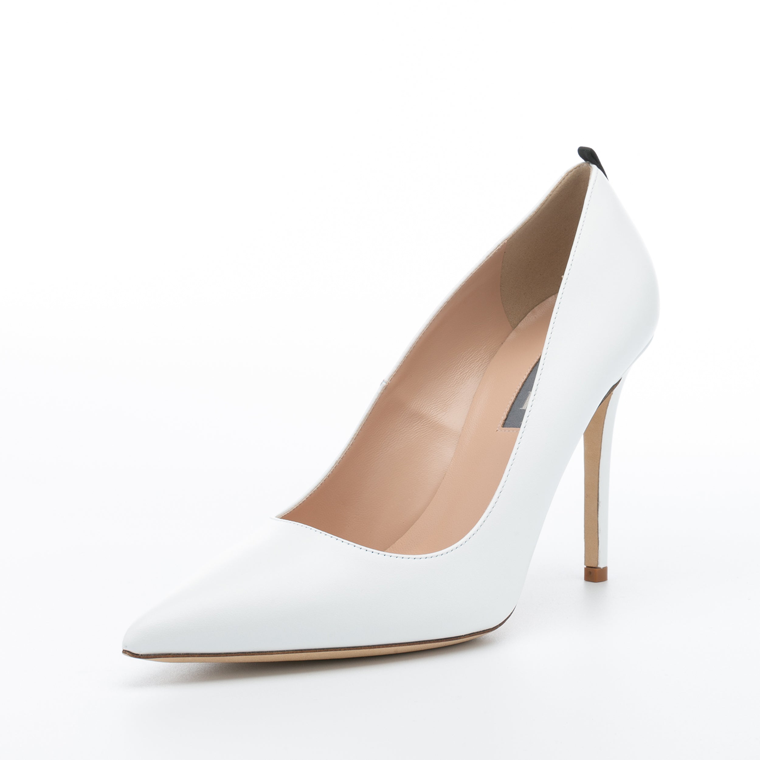 SJP by Sarah Jessica Parker Fawn 100mm White Leather Pumps