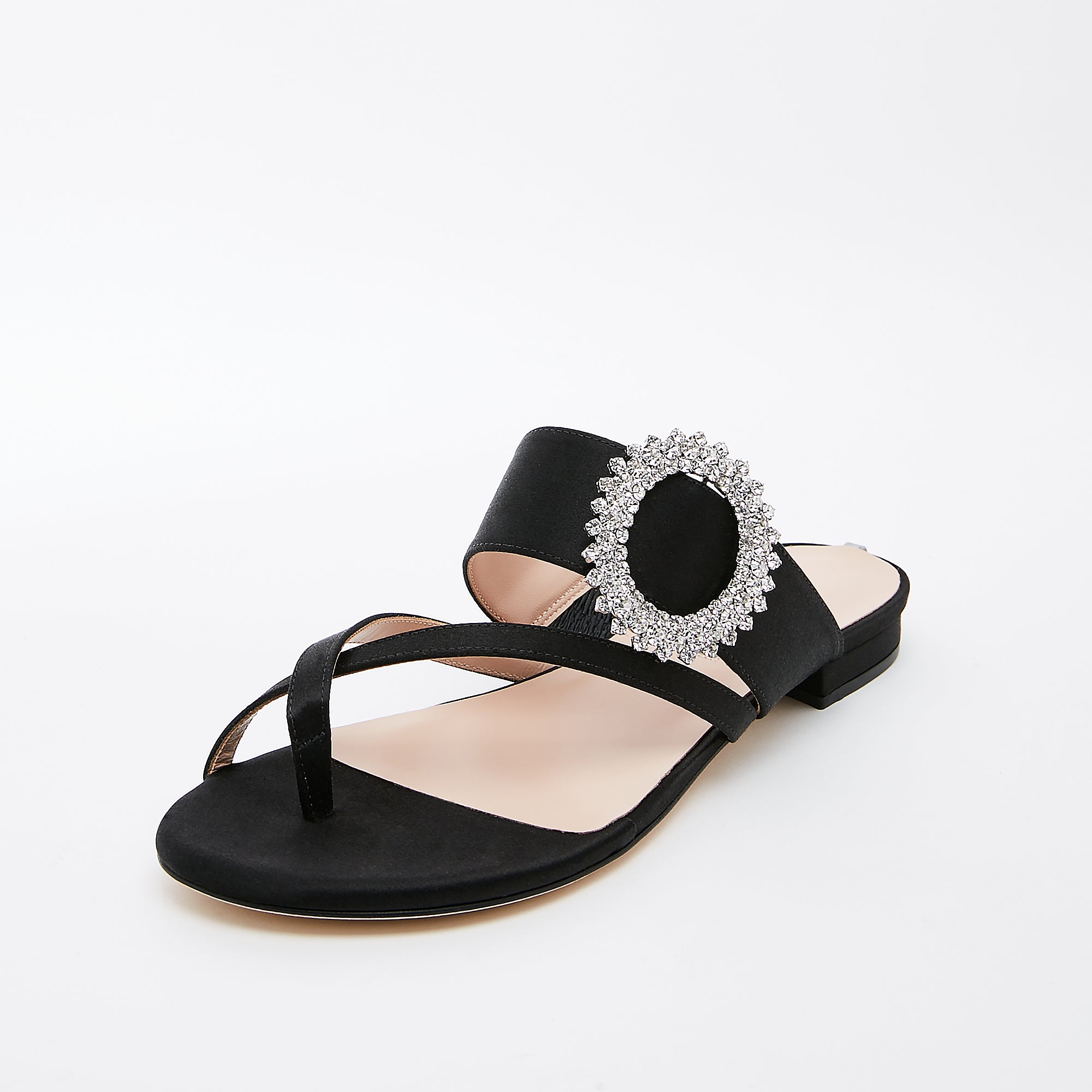 SJP by Sarah Jessica Parker Jinx 10mm Black Satin Sandals