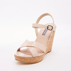 SJP by Sarah Jessica Parker Wren 90mm Nude Patent Wedge