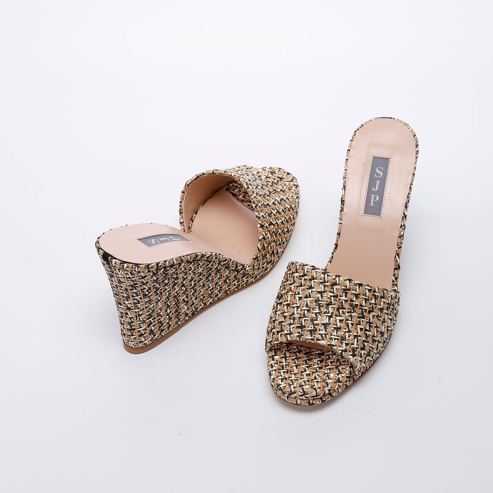 SJP by Sarah Jessica Parker Kit 80mm Multi Natural Wedge Sandals