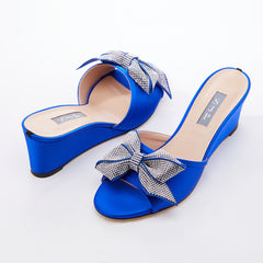 SJP by Sarah Jessica Parker Dina 50mm Royal Blue Satin Sandals