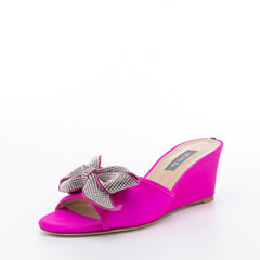 SJP by Sarah Jessica Parker Dina 50mm Candy Satin Wedge Sandals