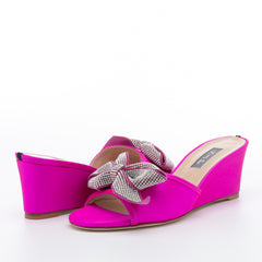 SJP by Sarah Jessica Parker Dina 50mm Candy Satin Wedge Sandals