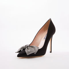 SJP by Sarah Jessica Parker Samara 100mm Black Satin Pumps