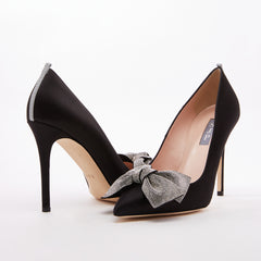 SJP by Sarah Jessica Parker Samara 100mm Black Satin Pumps